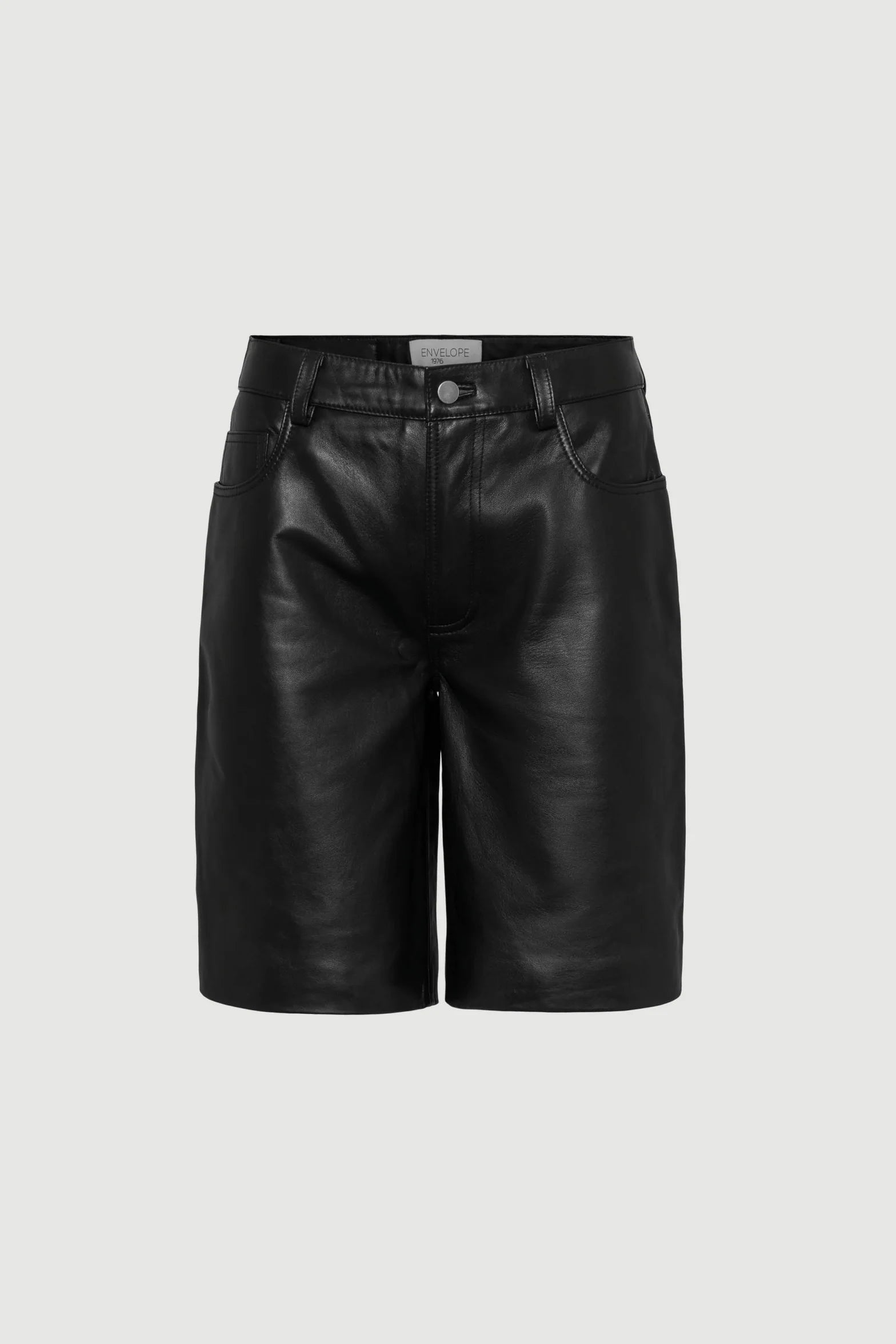 Envelope1976 Plot Leather Shorts - Black