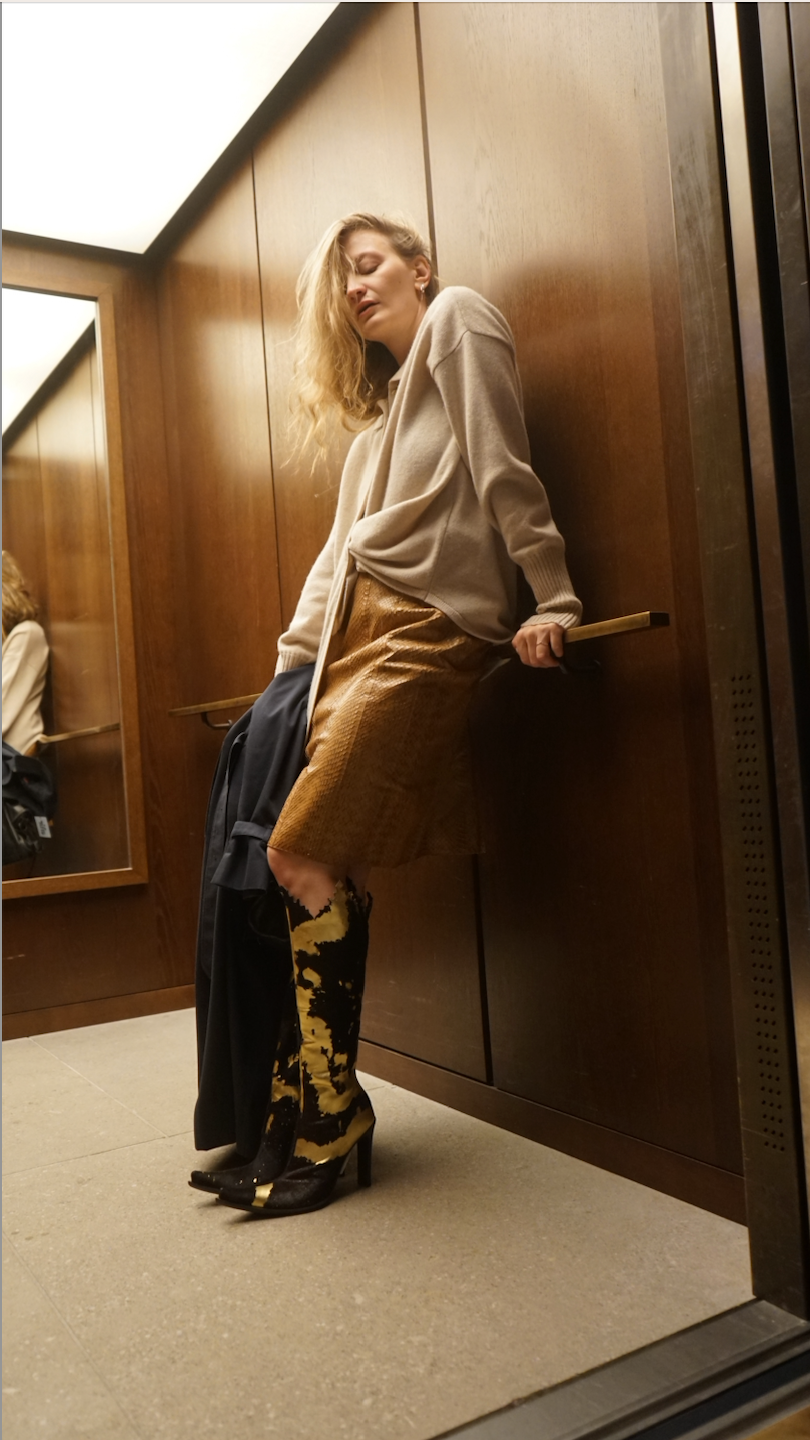 Miu Miu Brown Python Skirt