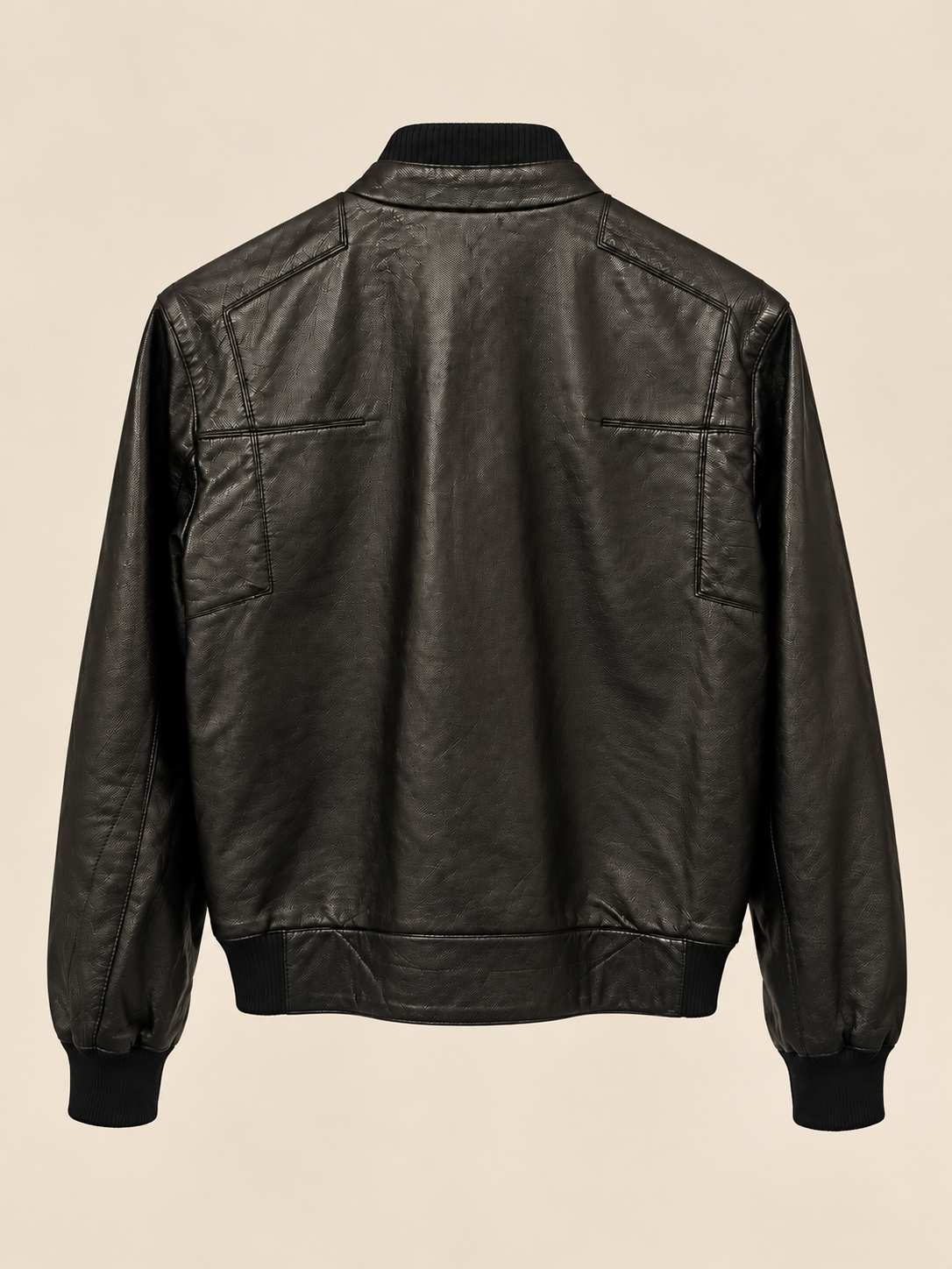 Dior Homme Black Leather Utility Bomber Jacket