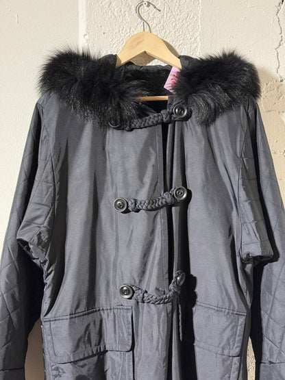 Stylish black parka