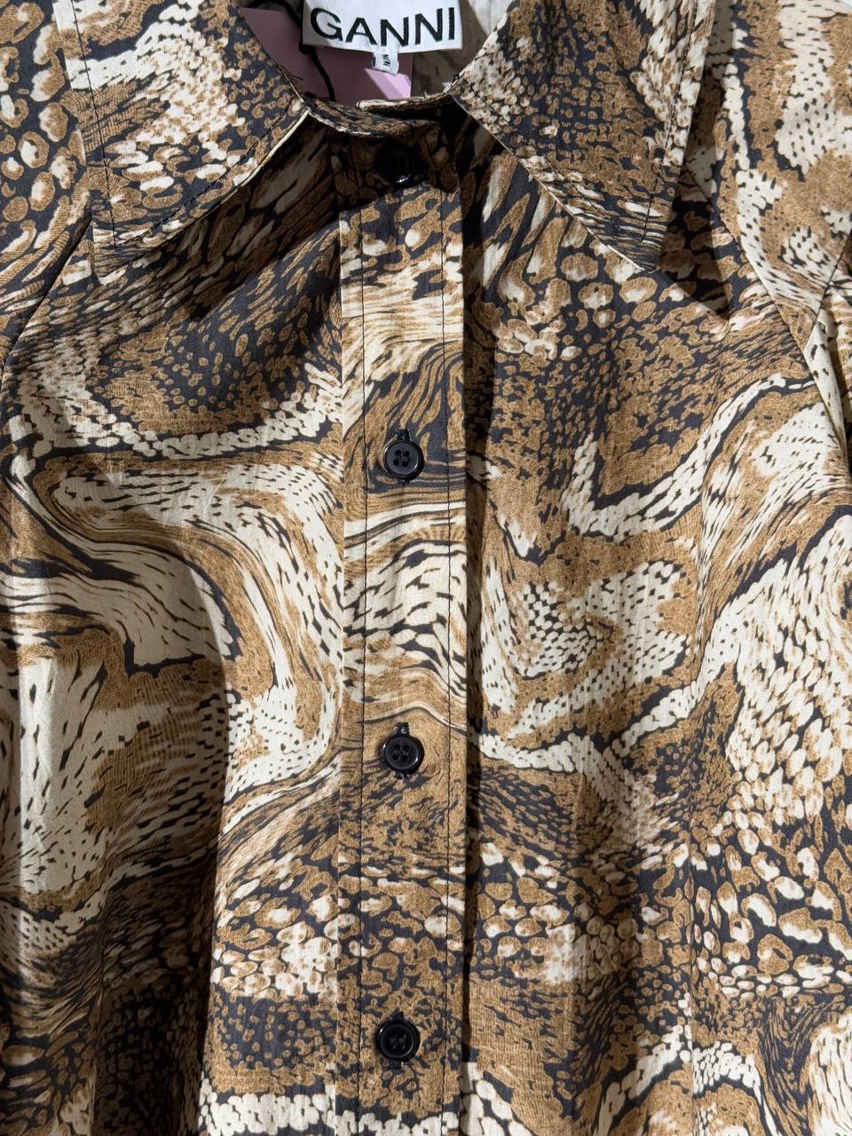 GANNI Snake Print Blouse