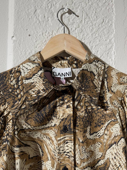 GANNI Snake Print Blouse