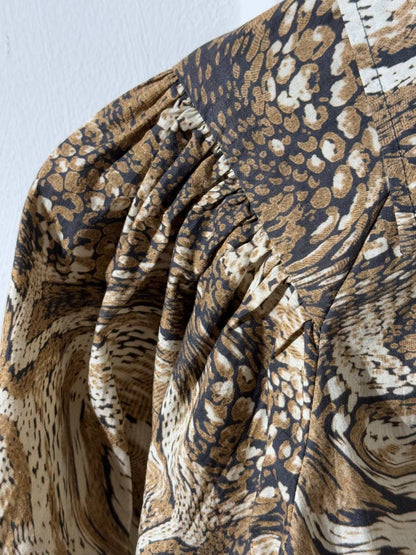 GANNI Snake Print Blouse