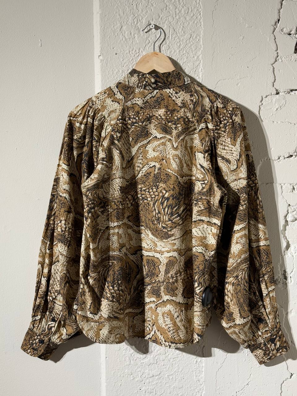 GANNI Snake Print Blouse