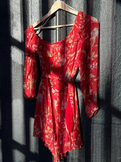 ZIMMERMANN Red Floral Romper