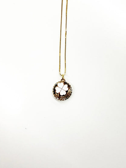 Vintage Chanel Sunburst Logo Pendant Necklace