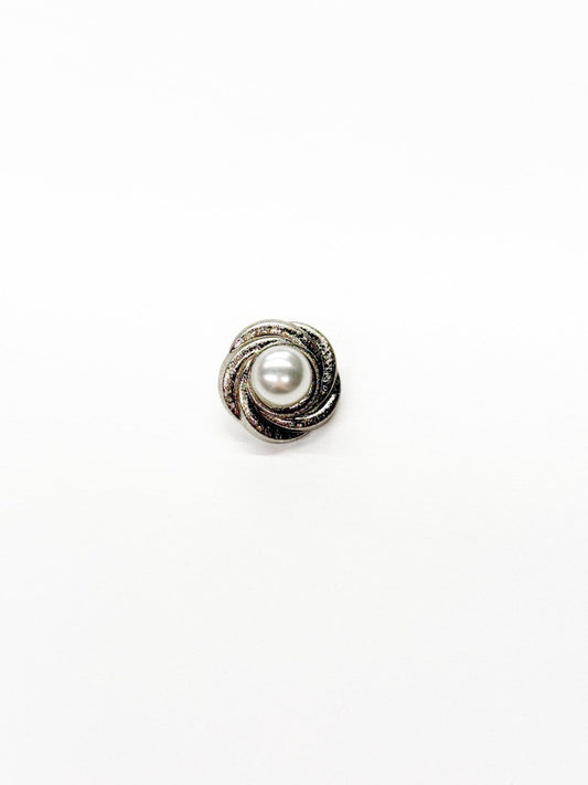 Luca button silver