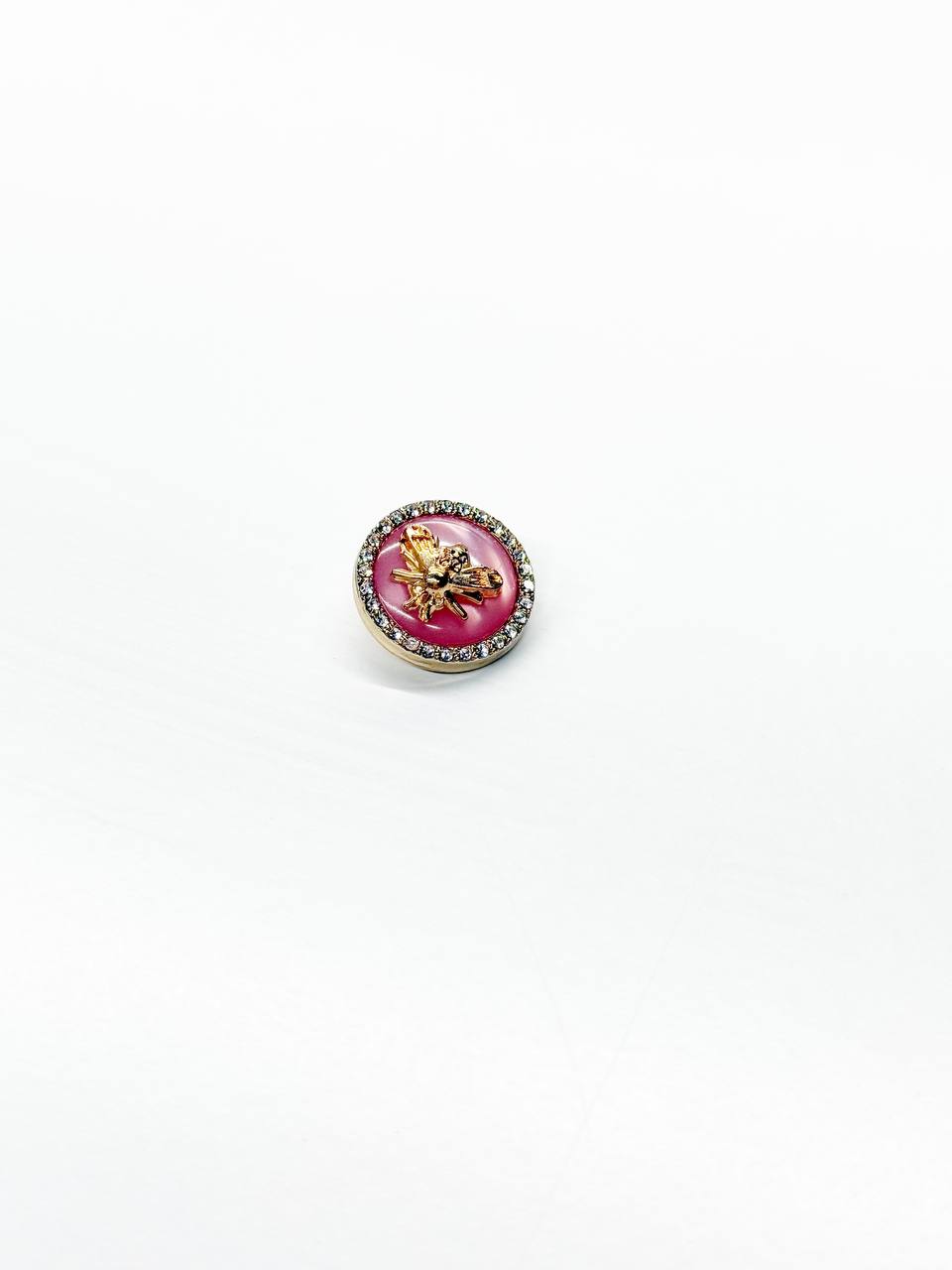 Pink Ruby Bee Button