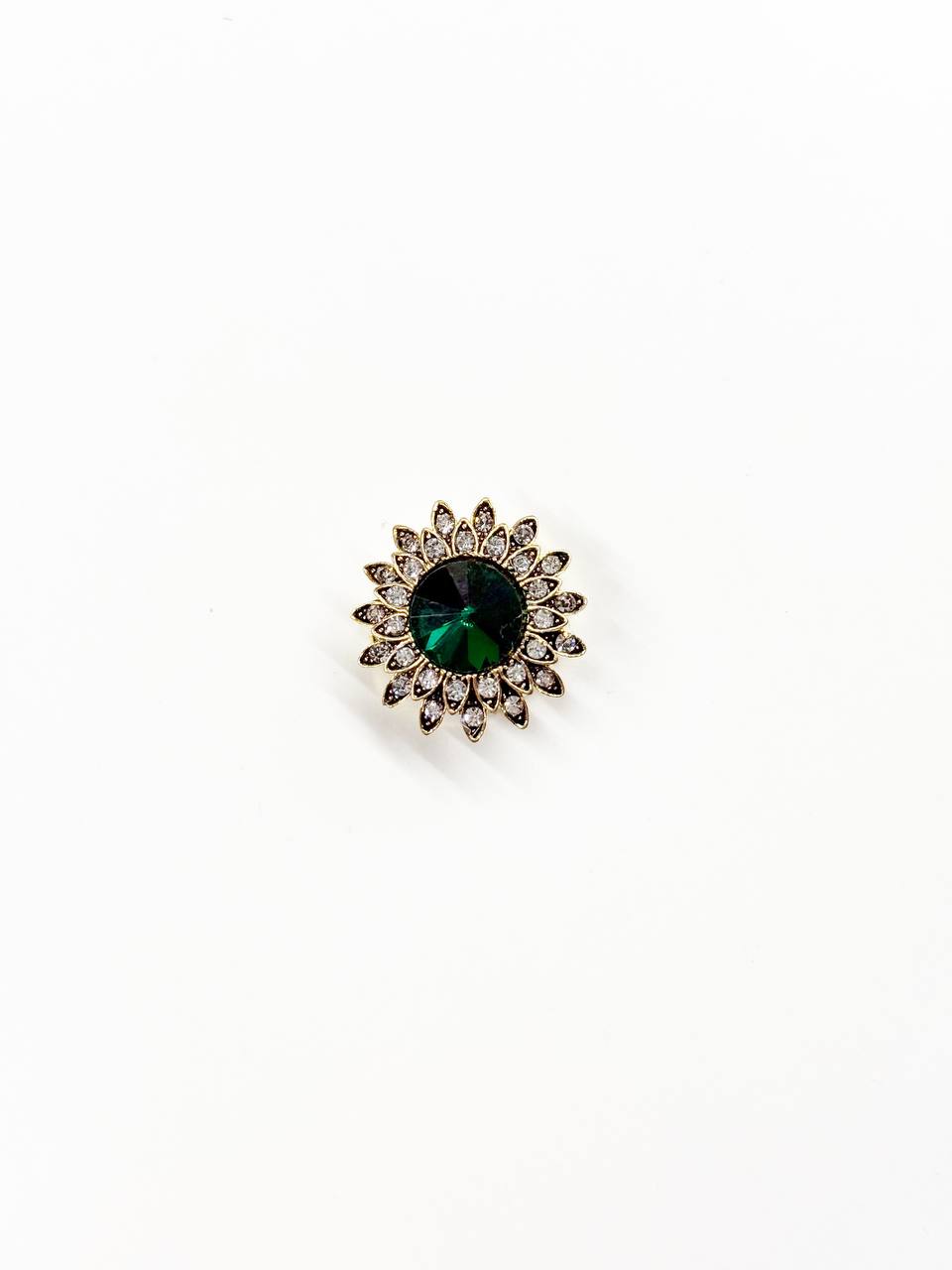 Saga button cover dark green