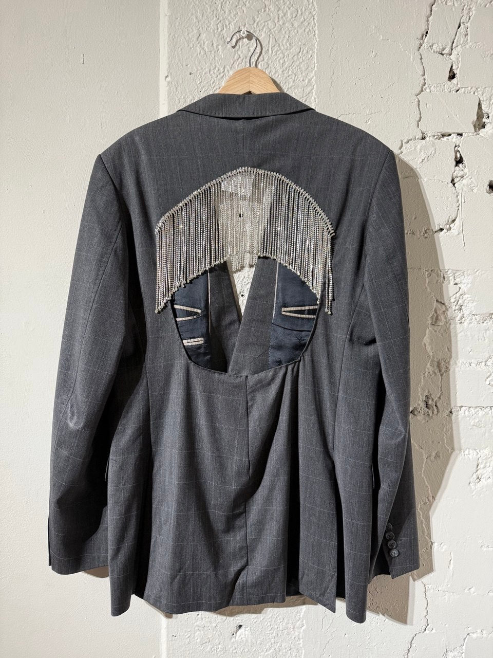 Redesigned dark gray blazer