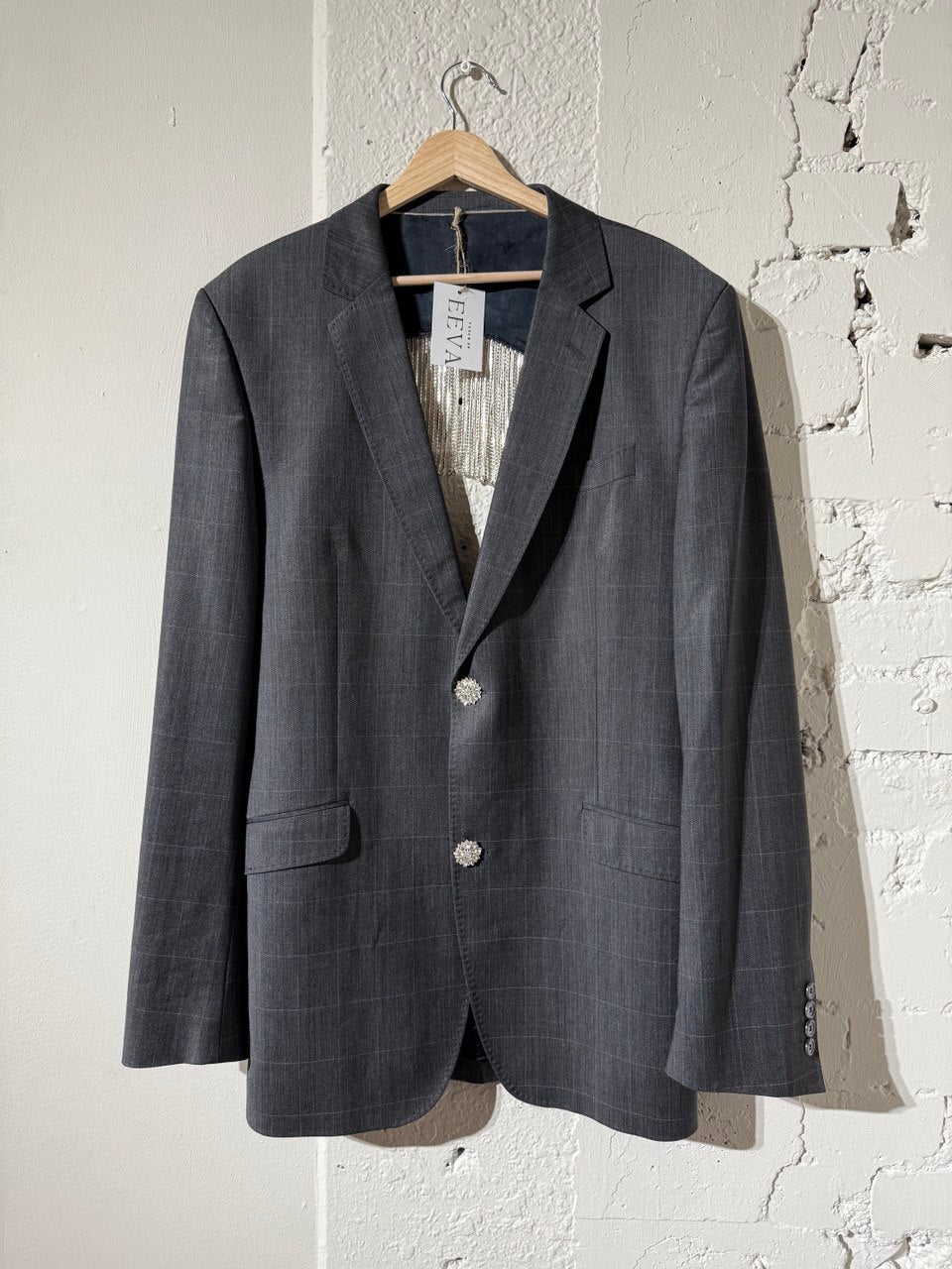 Redesigned dark gray blazer