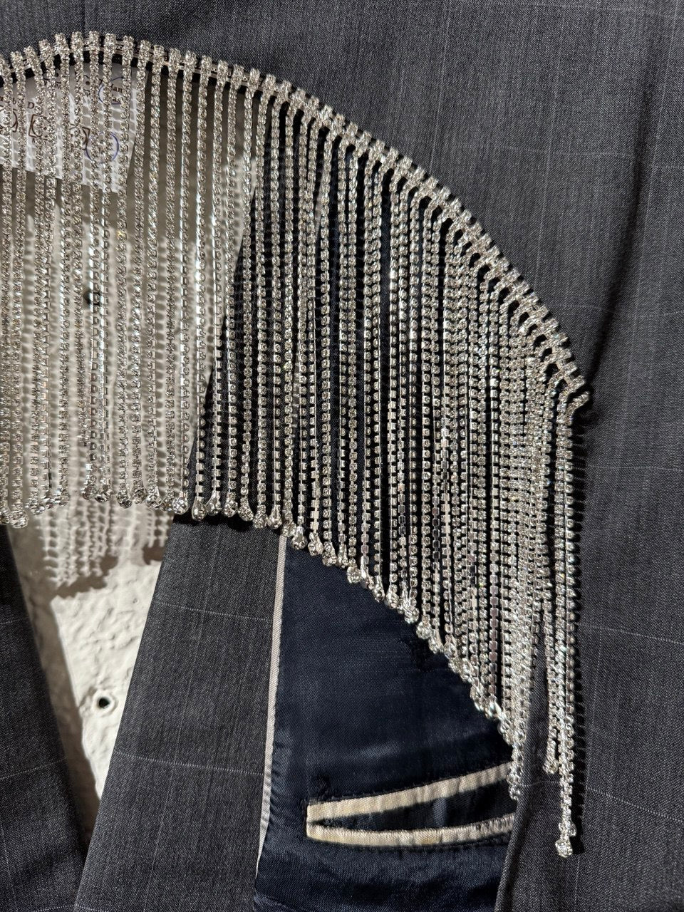 Redesigned dark gray blazer