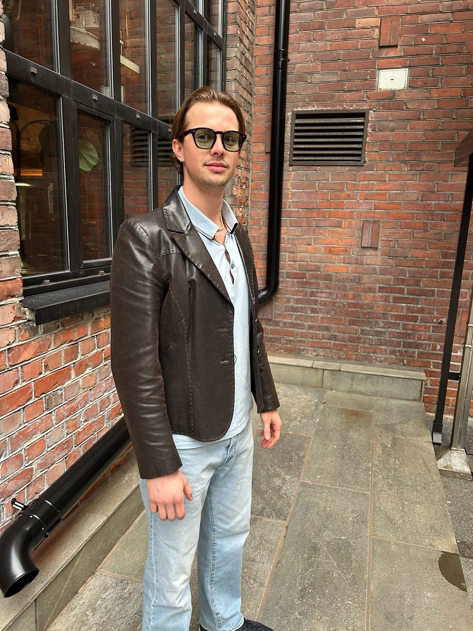 Vintage Leather Blazer