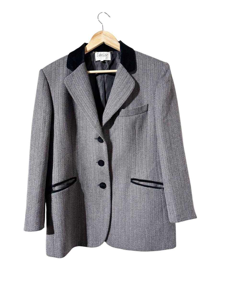 L’Atelier Vintage Herringbone Blazer