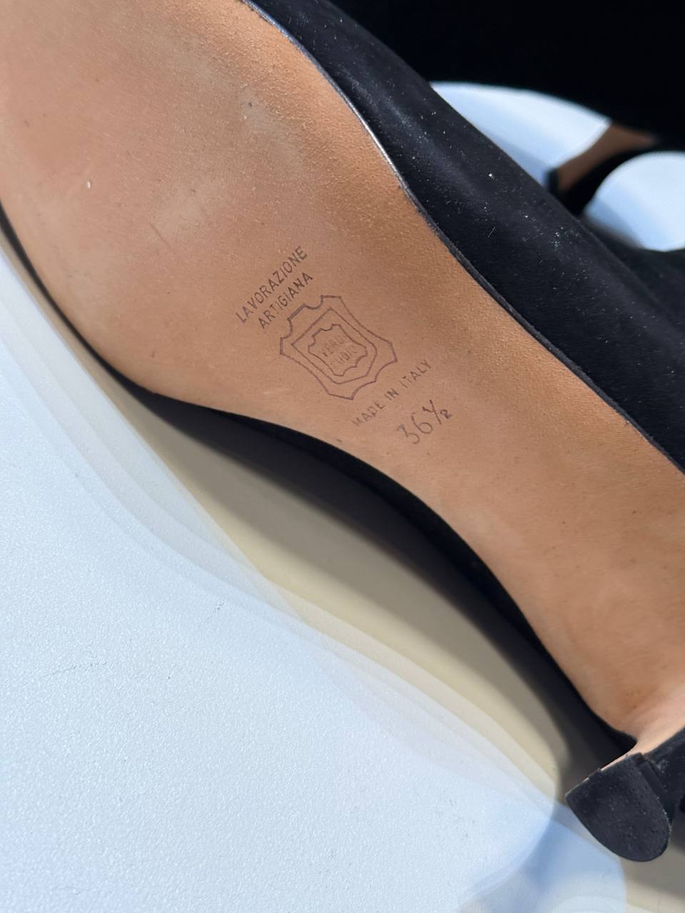 Manolo Blahnik Black Suede Ankle Boots with Zipper Detail