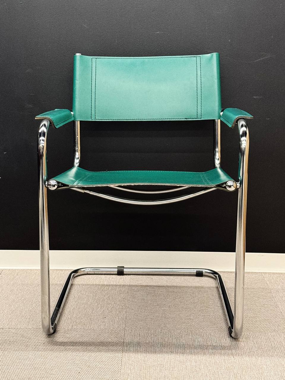 Mart Stam S34 Chair in Emerald Green Leather – Bauhaus Icon