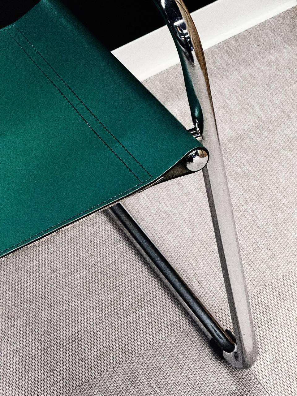Mart Stam S34 Chair in Emerald Green Leather – Bauhaus Icon