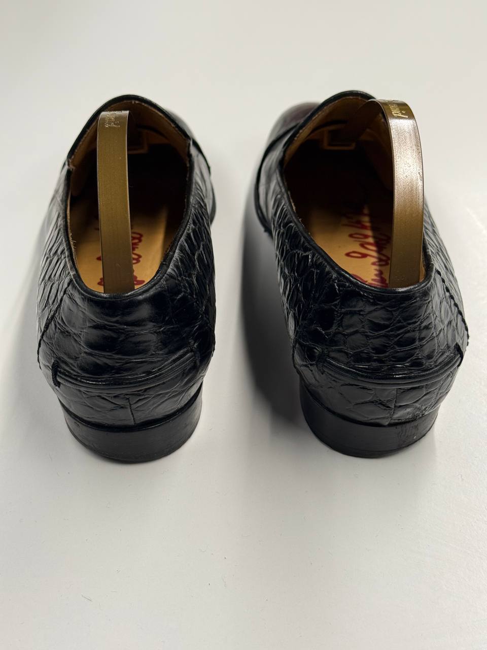 LANVIN “Épure” Croc-Embossed Loafers in Black