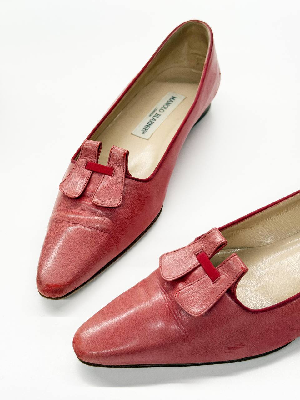 Manolo Blahnik Rose Bow Flats