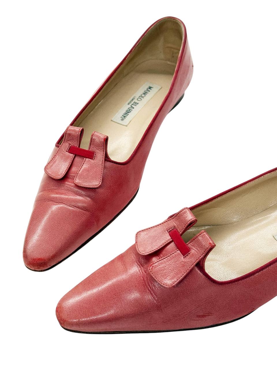 Manolo Blahnik Rose Bow Flats