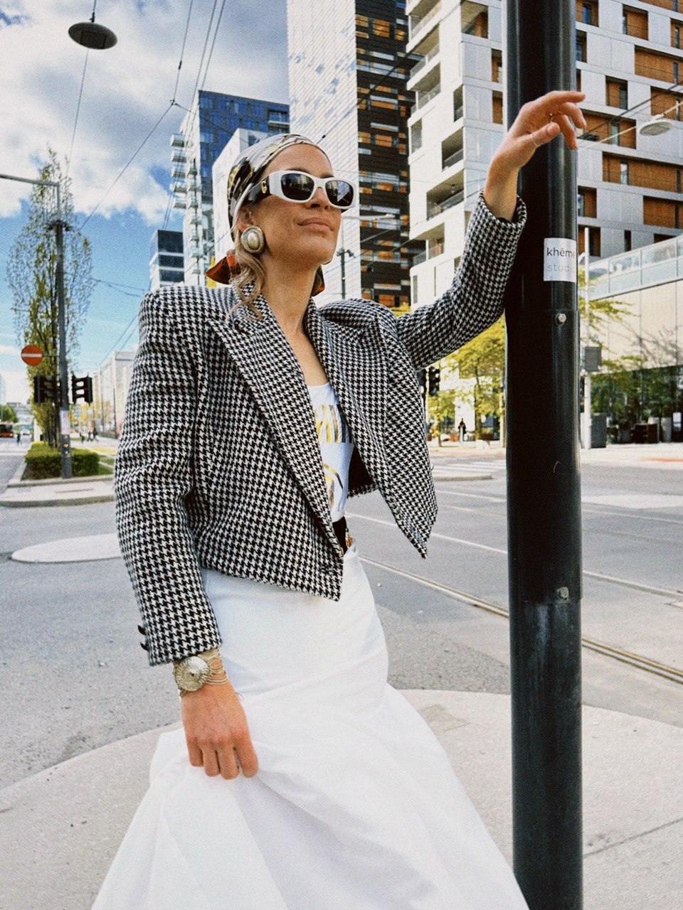 Gianni Versace Houndstooth Wool Blazer