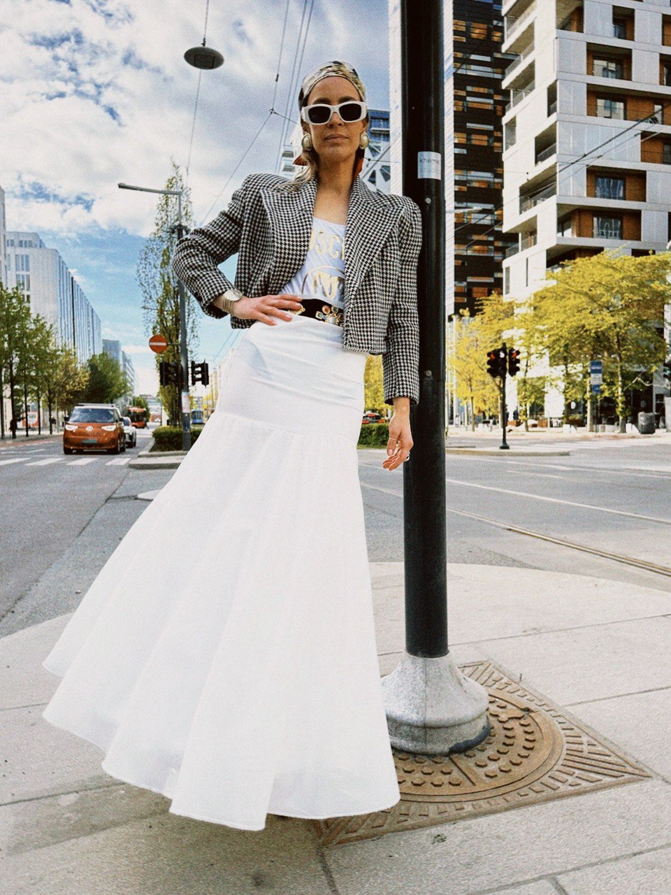 Gianni Versace Houndstooth Wool Blazer